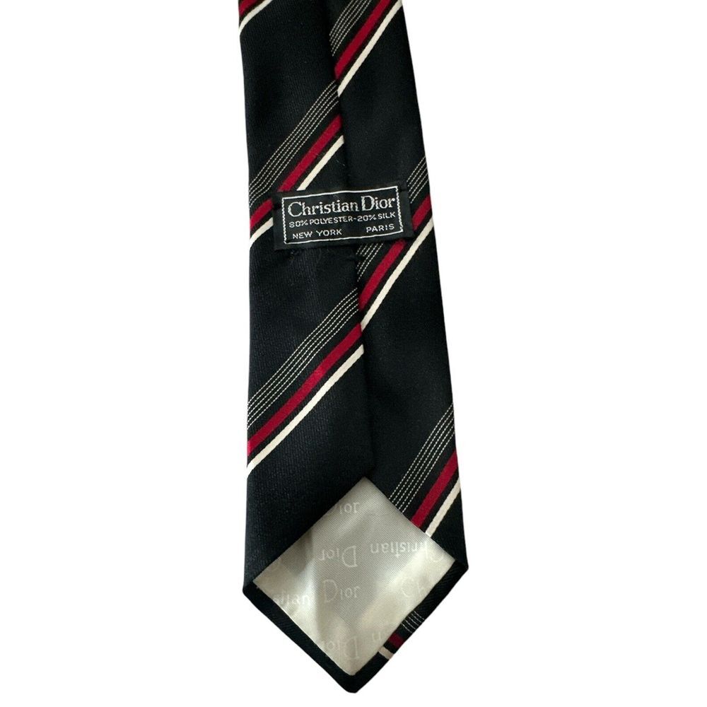 Christian Dior Monsieur Neck Tie Silk Blend Necktie Corpcore Office Money Design - Picture 3 of 8